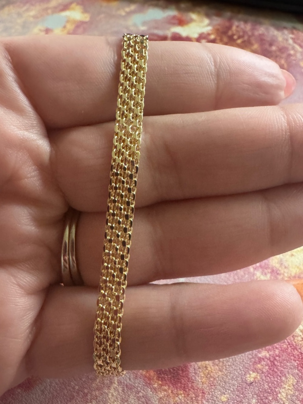 Layered Gold-Tone Multi Strand Bracelet for Women - Picture 1 of 2